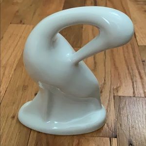 Naaman Israel Heron/Egret White Abstract Fine Porcelain Israel VTG Sculpture